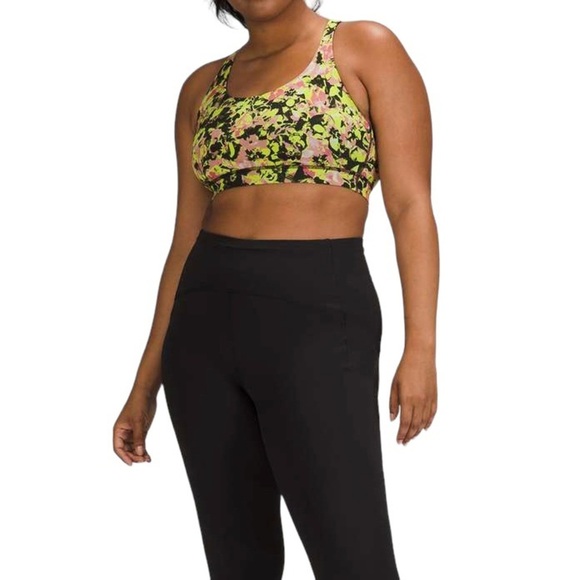 LULULEMON Energy Bra in Inflect Floral Highlight Yellow Multi - Picture 5 of 10
